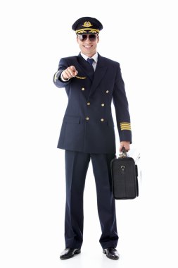 Smiling pilot clipart