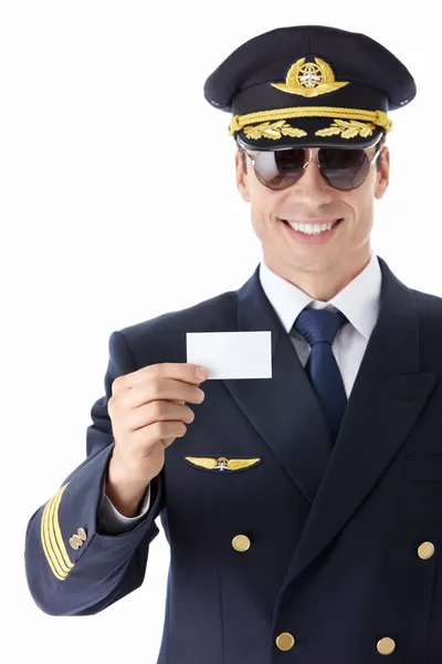 Aviator γυαλιά ηλίου με μια επαγγελματική κάρτα — Φωτογραφία Αρχείου