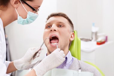 In tne dental clinic clipart
