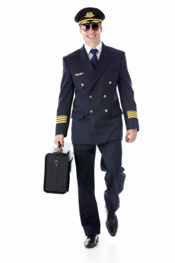 The pilot of a suitcase clipart