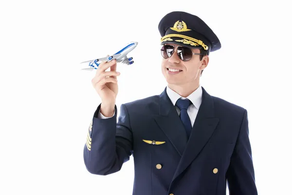 O avião modelo piloto — Fotografia de Stock