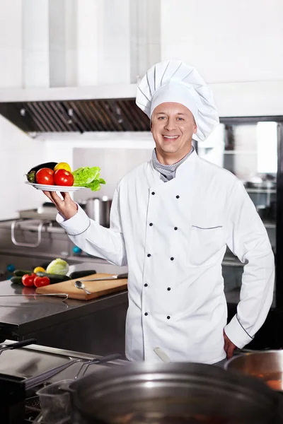 Na cozinha. — Fotografia de Stock