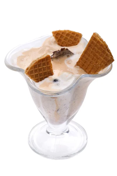 Морозиво з вафельками — стокове фото