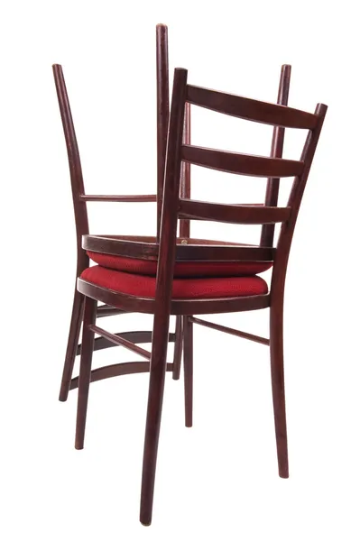 Twee stoel geïsoleerd op wit — Stockfoto