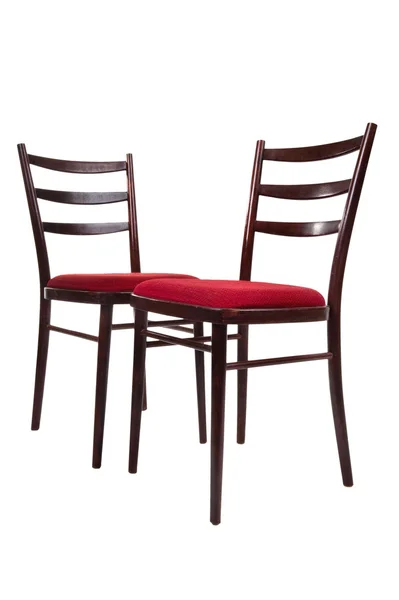 Duas cadeiras no fundo branco — Fotografia de Stock