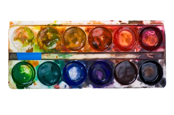 Set of watercolor on white — Stock Photo, Image