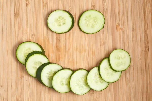 Expression faciale positive du concombre — Photo