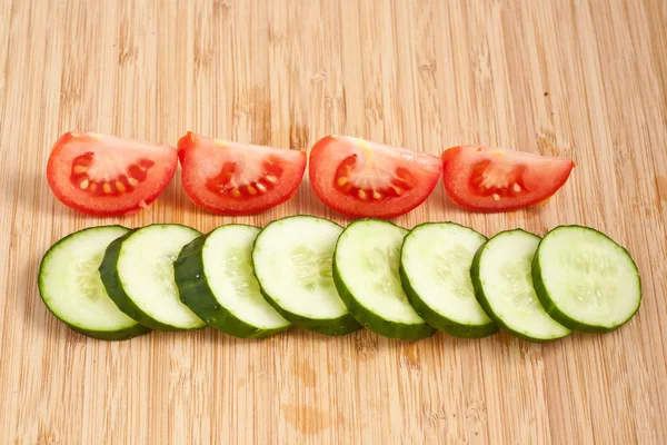 stock image Cucumber and tomato