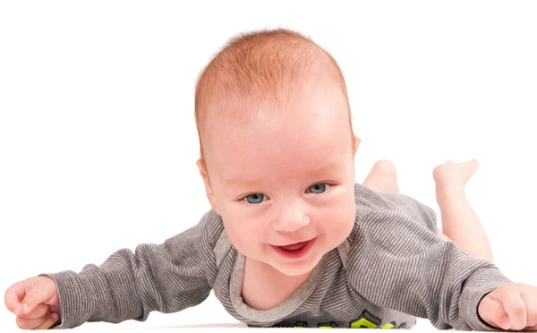 Lindo retrato de bebé aislado sobre fondo blanco —  Fotos de Stock