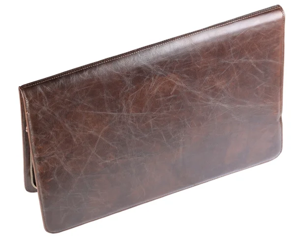 Kůže krokodýlí notebook obal, samostatný — Stock fotografie
