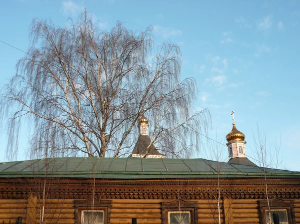 오래 된 나무 사원 bogorodskiy — 스톡 사진