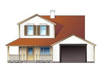 Country site house clipart