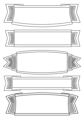 Set of 5 banners clipart