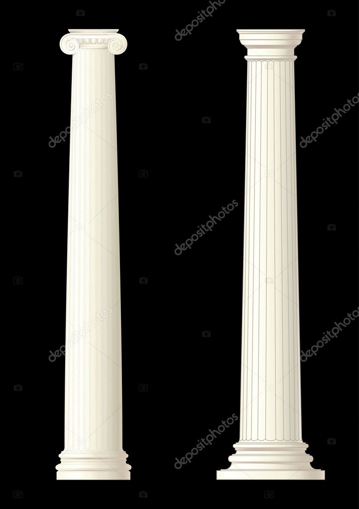 Set of vector classic column