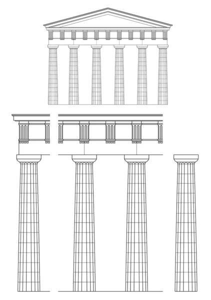 Vector set of architectural elements — Stock Vector