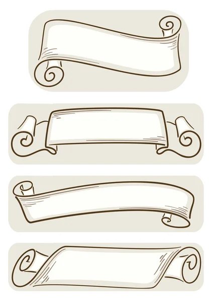 Set of old style banners — Stock Vector