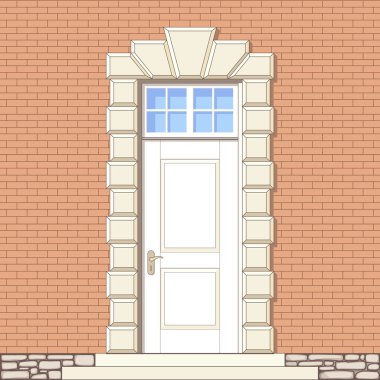 Entrance in classic style clipart