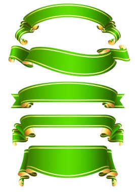 Set of ribbon banners clipart