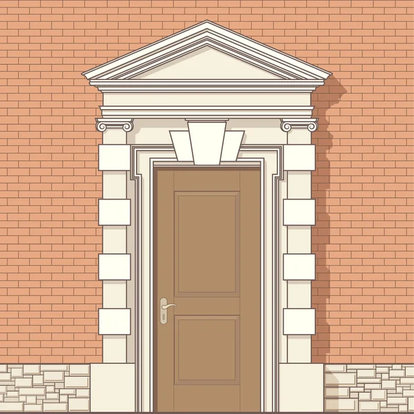 Entrance in classic style — Stock Vector