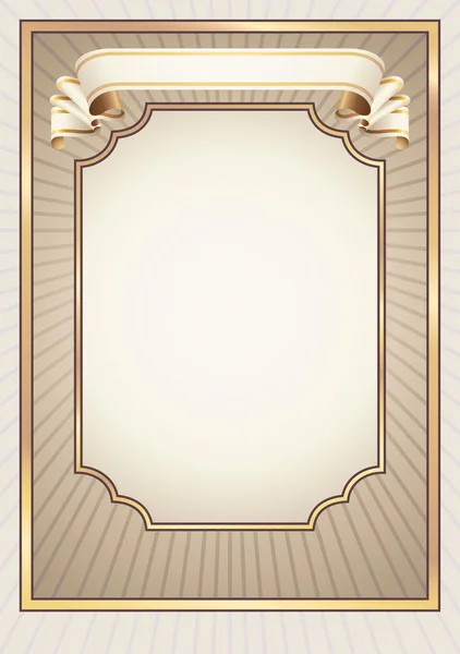 Bannière arrière-plan et ruban — Image vectorielle