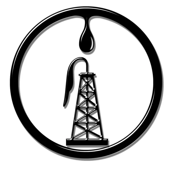 Derrick de puits de pétrole . — Photo
