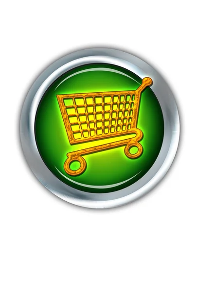 Botão de compras de comércio eletrônico . — Fotografia de Stock