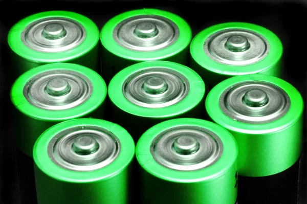 Зеленый аккумулятор. — стоковое фото