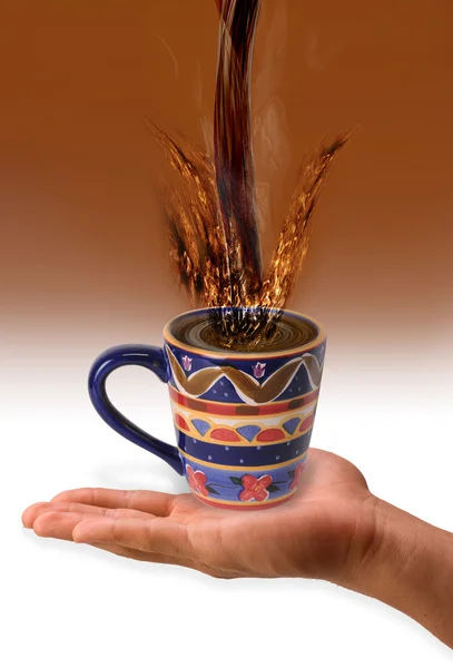 Rozprysk kawy. — Zdjęcie stockowe