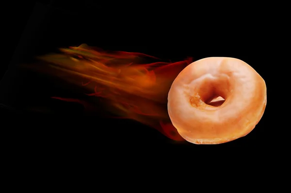 Donut en llamas . —  Fotos de Stock