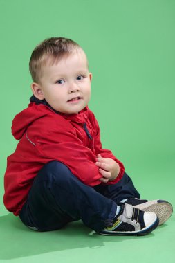 Boy in a red jacket