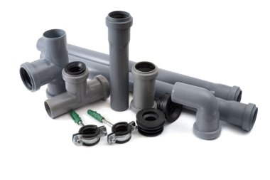 Sewer pipes of pvc clipart