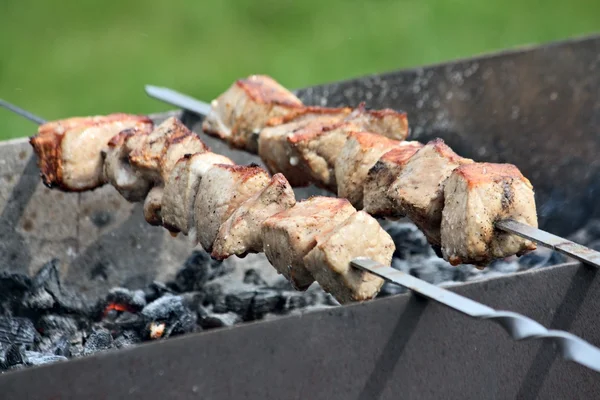 Мясо, приготовленное на барбекю — стоковое фото
