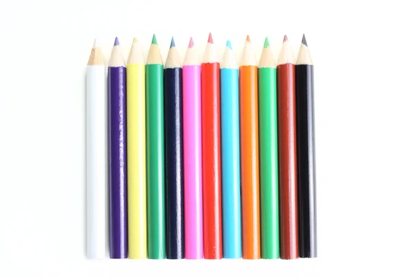 Деякі кольорові олівці — стокове фото