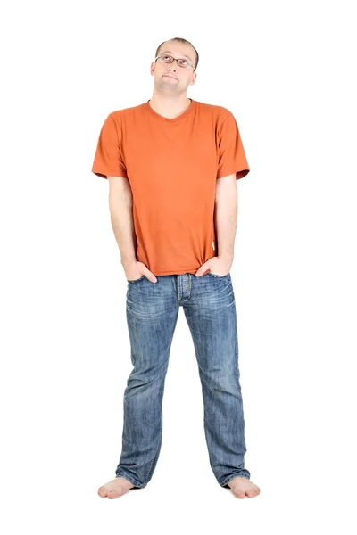 Young man isolated on the white — Stock Photo, Image