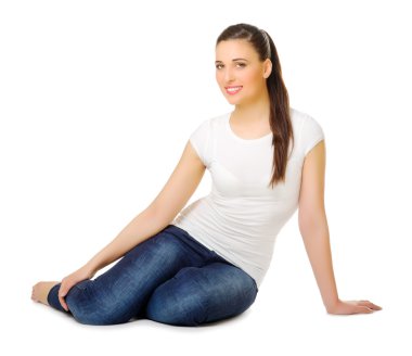 Young smiling woman clipart