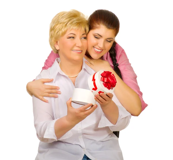 Happy senior and young woman — Stock Photo, Image