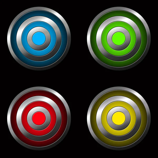 Web tasarım üzerine siyah düğmeleri — Stok fotoğraf
