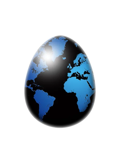 Mundo mapa bandeira ovo isolado sobre branco — Fotografia de Stock
