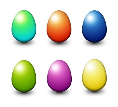 renkli yumurta illüstrasyon izole beyaz