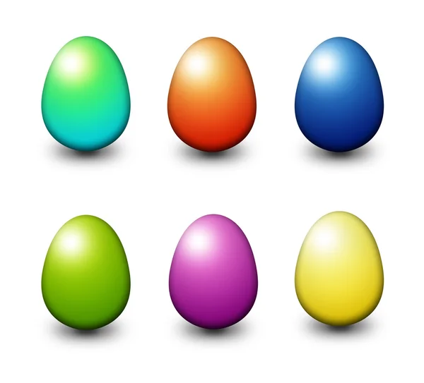 Барвиста ілюстрація яйця ізольована над білим — стокове фото