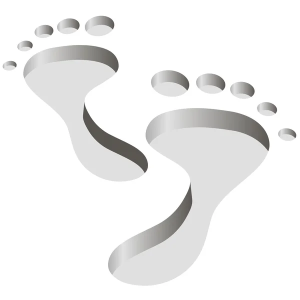 Vector footprint — Stock Vector