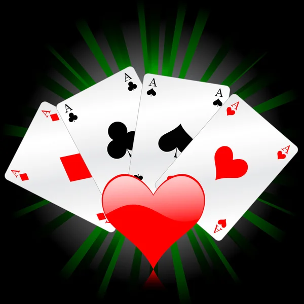 Poker kaarten — Stockvector