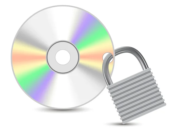 DVD di dati protetti — Vettoriale Stock