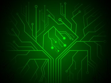 Green circuit background clipart
