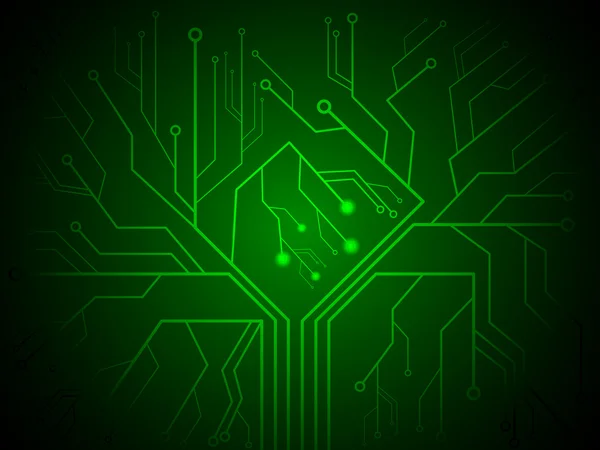 stock vector Green circuit background