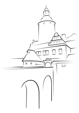 Medieval palace clipart