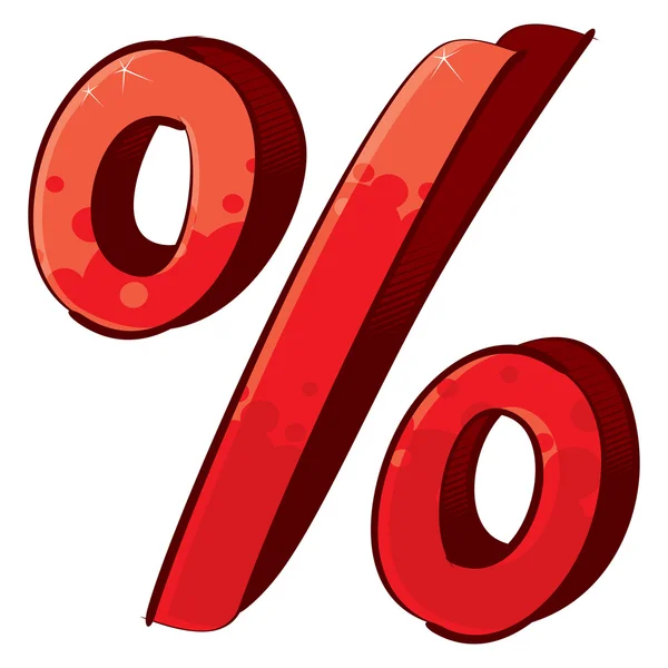 Sinal de percentagem artística —  Vetores de Stock