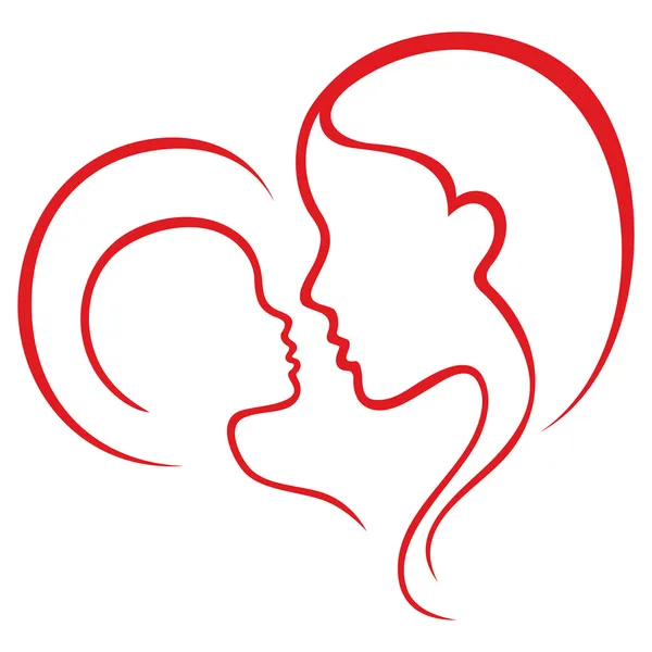 Moderskap kärlek — Stock vektor