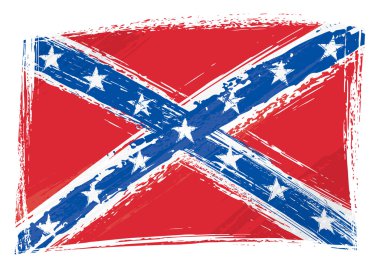 Grunge Confederate flag clipart