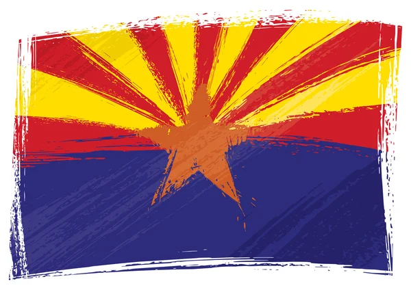 Grunge drapeau de l'Arizona — Image vectorielle